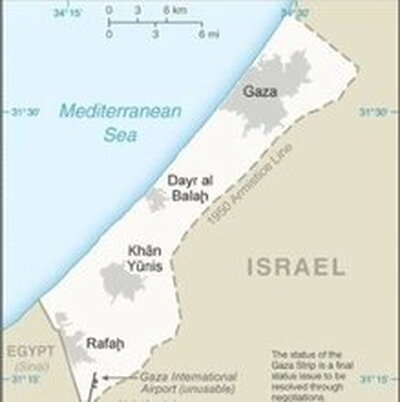 Map of Gaza Strip