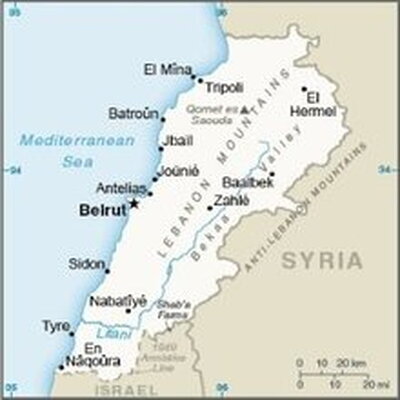 Map of Lebanon