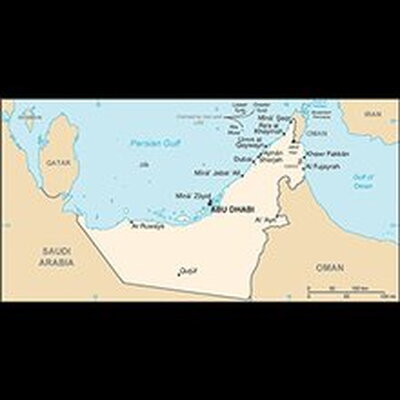 Map of United Arab Emirates