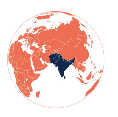 South Asia in World Rounded Centered
